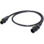 Neutrik maitinimo jungiamasis kabelis [1x PowerCon lizdas - 1x PowerCon kištukas] 3.00 m juodas, geltonas (NKPF-M-A-3)