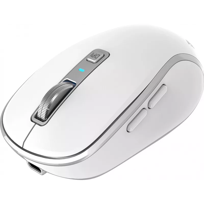 Yenkee YMS 2085WH NOBLE belaidė pelė DUAL WiFi+Bluetooth, įkraunama, 5 mygtukai, balta
