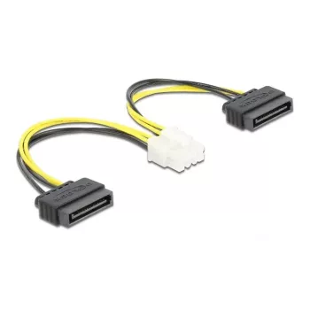 Maitinimo laidas DeLOCK 83020 2 x 15 kontaktų SATA į 8 kontaktų EPS 15 cm