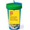 Room Copenhagen LEGO puodelis su šiaudeliu Iconic Boy Bright Blue (mėlyna/žalia, 500 ml)