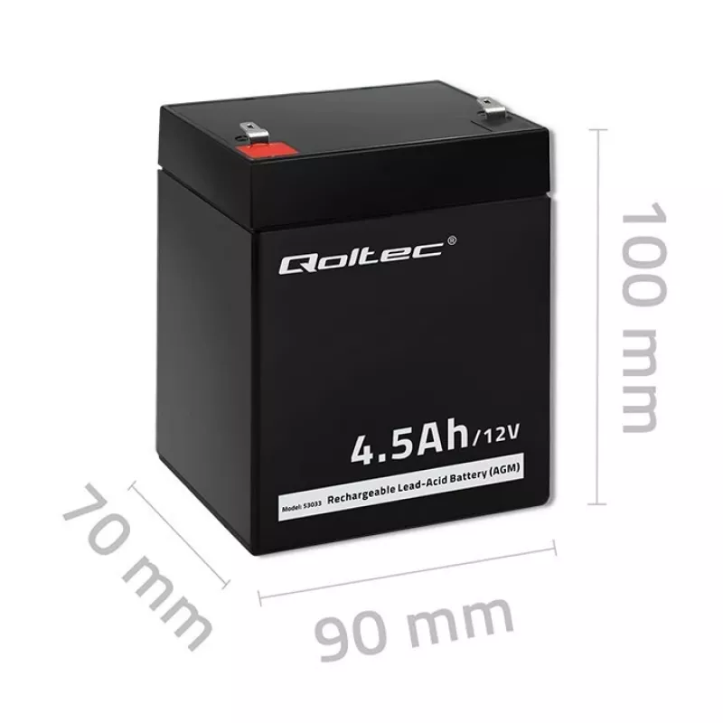 AGM akumuliatorius Qoltec 53033 4.5 Ah 15 V 65.5 A motociklui
