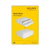 Monitoro stovas DeLOCK 18325 su dviem stalčiais baltas