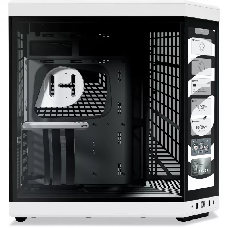 HYTE Y70 Touch Infinite Midi Tower Juoda, Balta