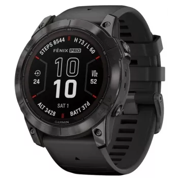 Išmanusis laikrodis GARMIN fēnix 7X Pro 51 mm, 1,4 colio (3,56 cm) MIP 280×280, liečiamas ekranas, Wi‑Fi, GPS, 32 GB, juodas