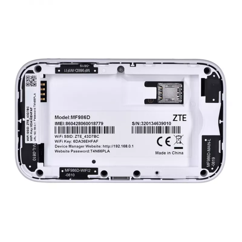 Nešiojamas 4G maršrutizatorius ZTE MF986D UFI LTE CAT12/13, 1x USB Type C, 1x SIM lizdas, 2x TS-9