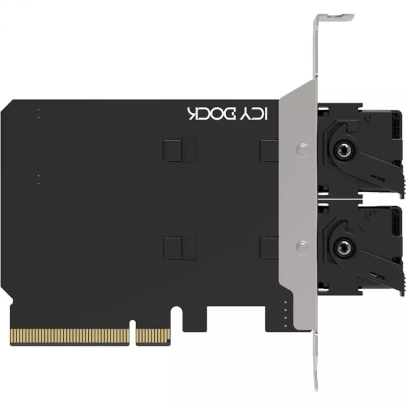 PCIe adapterių kortelė ICY BOX MB312M4P-B – 2× M.2 NVMe į PCIe 4.0 x8 (bifurkacija)