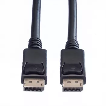 Value DisplayPort jungiamasis kabelis, DisplayPort kištukas - DisplayPort kištukas, 1,50 m, juodas, 11.99.5767, ekranuotas