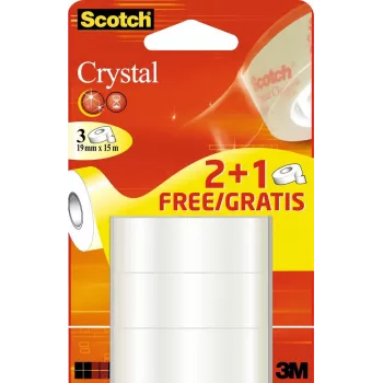 Lipni juosta Scotch 61915RP 15m Skaidri 19mm 3vnt