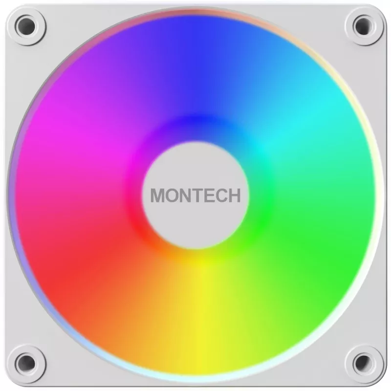 Kompiuterio ventiliatorius 120 mm GF120R V2 ARGB PWM 3 vnt. (baltas) MONTECH