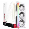 XFX Mercury Radeon RX 9070 XT OC Magnetic Air Edition vaizdo plokštė, 16 GB GDDR6, balta
