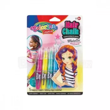 Colorino Creative Hair chalk Metallic 5 spalvų