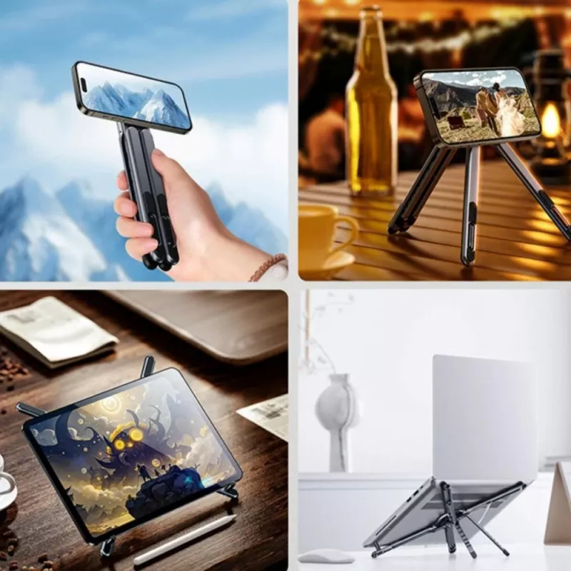 4smarts 541706 Pilkas stovas nešiojamam kompiuteriui, planšetei ir telefonui