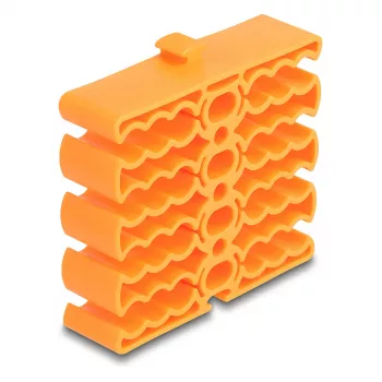 Laidų laikiklis DeLOCK 66255 oranžinis 24 laidų įėjimai