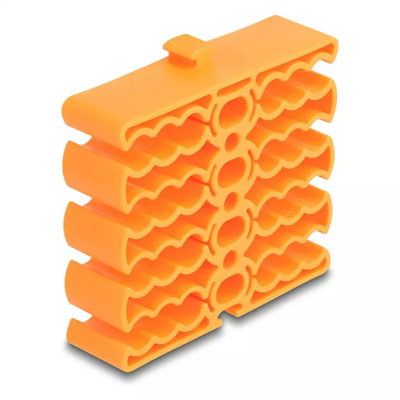 Laidų laikiklis DeLOCK 66255 oranžinis 24 laidų įėjimai