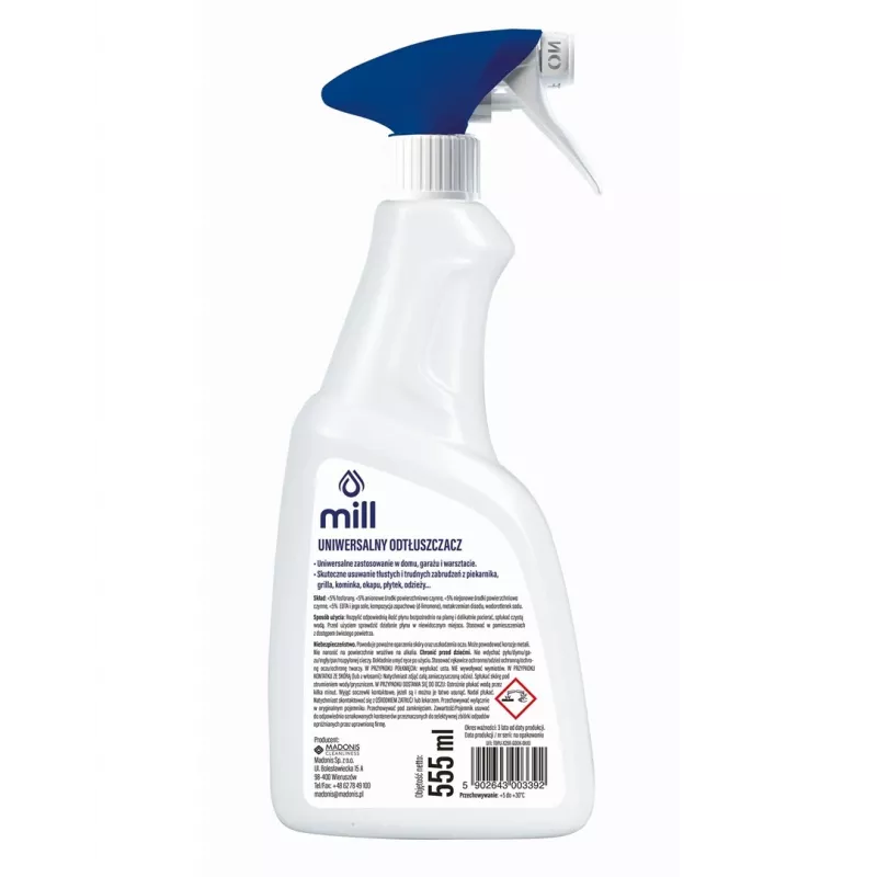 Riebalų valiklis Mill Clean 555 ml – purškiamas riebalų šalinimo purškalas
