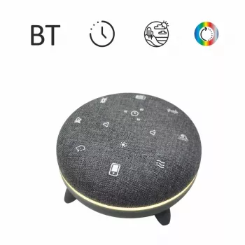 Nešiojamas garsiakalbis MANTA SPK03-GR Szumi-GO žalias, Bluetooth, kūdikio miego garsai, laikmatis, RGB apšvietimas, 12,5×7,5×12,5 cm