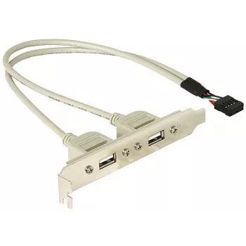 Slotbracket 1x vidinė USB 5pin į 2x USB2.0 išorinė DeLOCK 71000