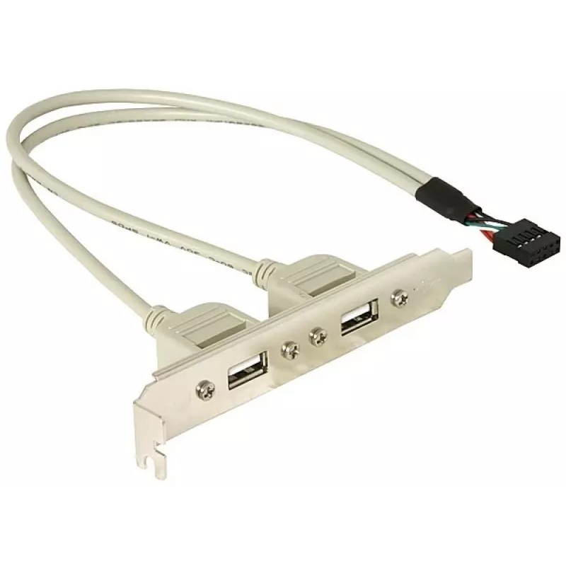 Slotbracket 1x vidinė USB 5pin į 2x USB2.0 išorinė DeLOCK 71000