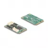 Vidinė RS-232 sąsajos plokštė DELOCK 95278 – Mini PCI Express, 4× RS-232 išėjimai, FIFO 256 B, 30×51×10 mm