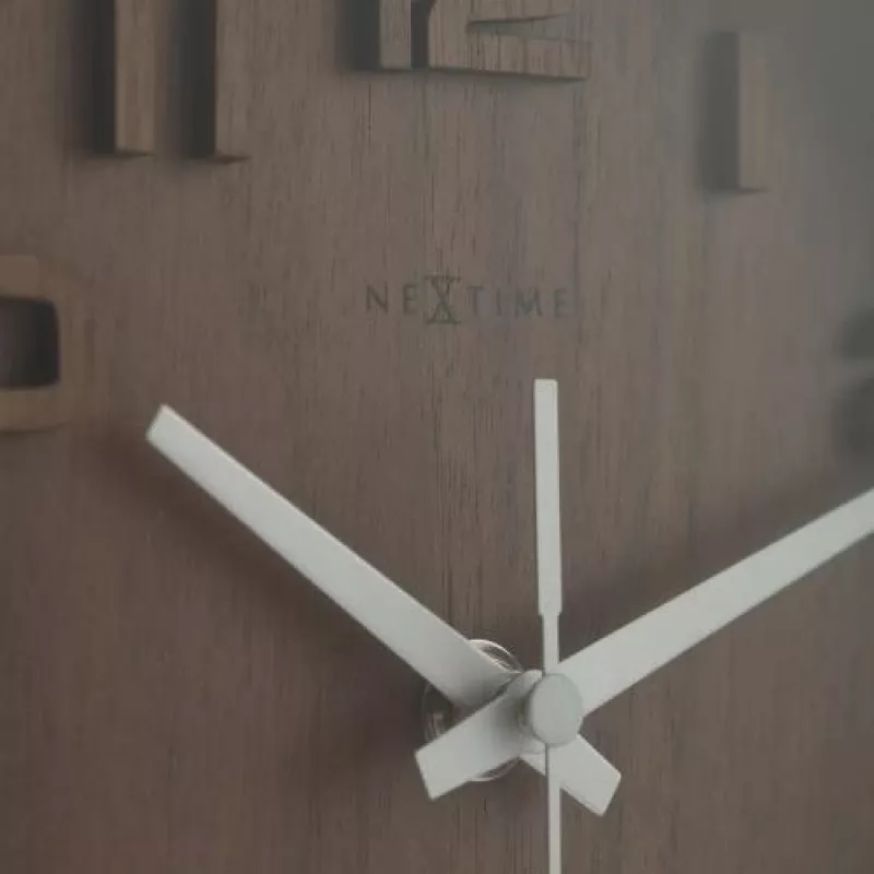 NeXtime 5192gs Wood Wood Small sieninis laikrodis, 22x20 cm, medinis, pilkas