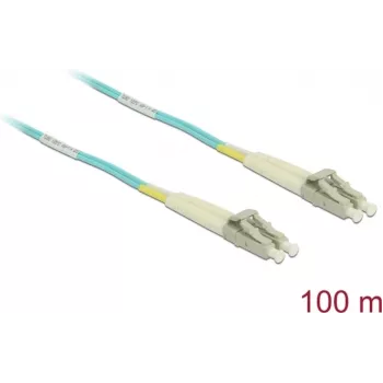Tinklo kabelis Delock LC Duplex Multimode OM3 100m Juodas