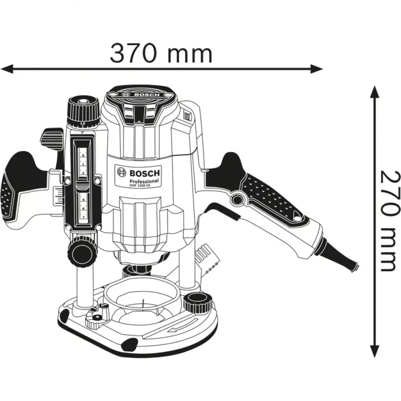 Bosch GOF 1250 CE juodas, mėlynas 24000 RPM 1250 W frezavimo staklės