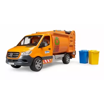 BRUDER modelis MB Sprinter komunalinis šiukšliavežis BR-02682, mastelio žaislinė kopija