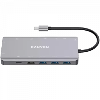 Canyon USB-13-in1 HUB USB-C 2xHDMI 4xUSB 2xUSB-C RJ45 VGA išmanusis dokas
