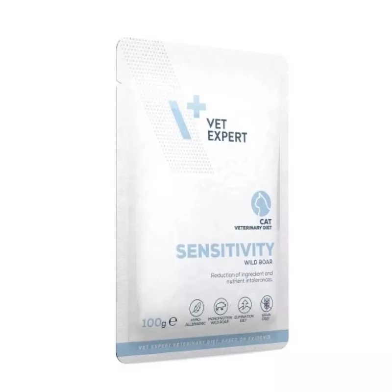 Šlapias ėdalas katėms VETEXPERT Veterinary Diet Sensitivity maišelis 100 g – šerniena, be grūdų, suaugusioms
