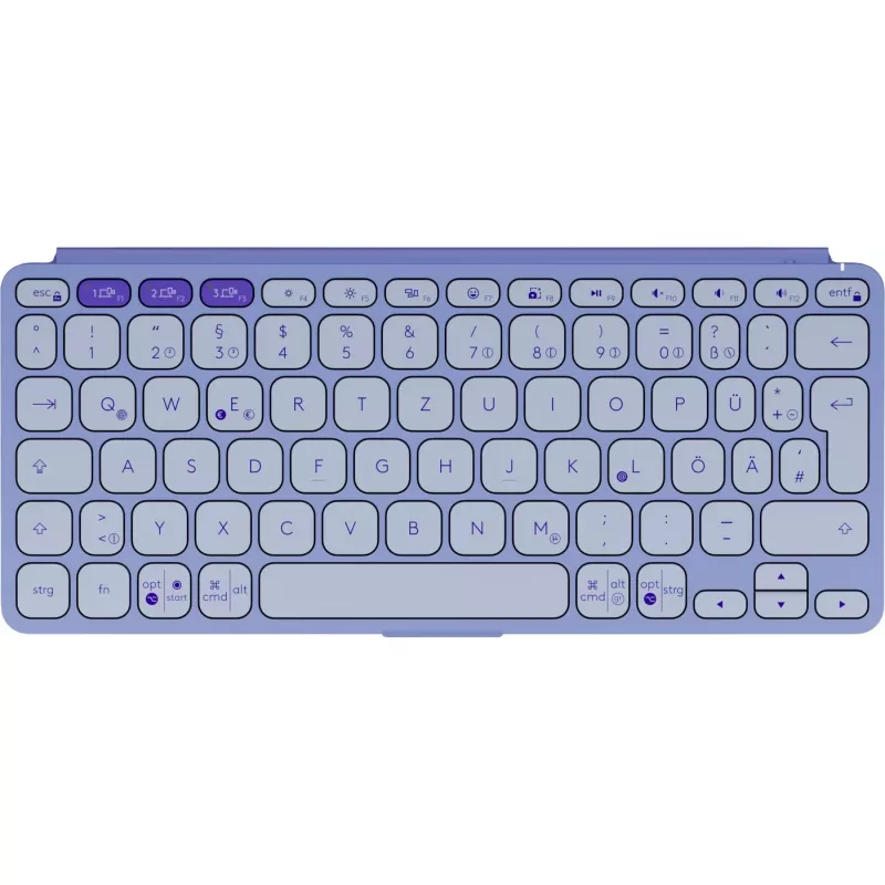 Logitech Keys-To-Go 2, alyvinė, belaidė klaviatūra Bluetooth, vokiškas išdėstymas, 920-012966