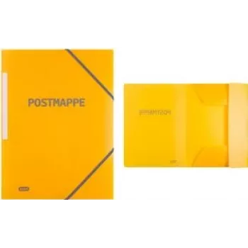 Dokumentų aplankas Elba Postmappe DIN A4 skaidriai geltonas su kampinėmis sąvaržomis
