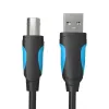 USB 2.0 A–USB-B laidas Vention VAS-A16-B500, 5 m, juodas, vyriški–vyriški, 480 Mbps