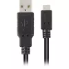 USB 2.0 kabelis, USB-A kištukas > Micro-USB kištukas juodas, 0,5 metro, dvigubai ekranuotas