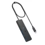 USB centrinis įrenginys Anker Ultra Slim A8309G11 — USB Type-C, 3× USB 3.2 Gen 1 Type-A, 103×30×10 mm, juodas