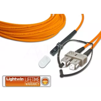 Lightwin aukštos kokybės dvipusis LWL šviesolaidinis kabelis, MM OM2, MTRJ - SC (LDP-50 MTRJ-SC 2.0)
