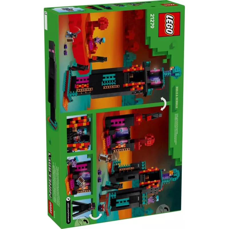 LEGO Minecraft rinkinys 21279 Endermano bokštas, 867 detalių, 2 minifigūrėlės, 450 mm aukštis