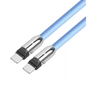 2in1 USB C laidas 1 m mėlynas