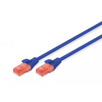 Tinklo kabelis Digitus CAT 6 U/UTP RJ-45 Cat6 1m mėlynas