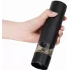 Druskos malūnėlis PROMIS MP34, keraminis peiliukas, reguliuojamas smulkumas, 180 mm, juodas, USB