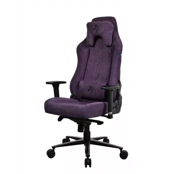 Žaidimų kėdė Arozzi Vernazza SoftFabric Violetinė – ergonomiškas dizainas, reguliuojamos porankiai ir aukštis