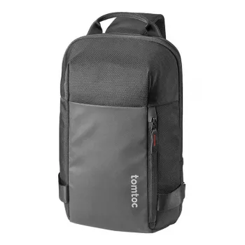 Crossbody krepšys Tomtoc Navigator-T24 S – juodas, kompaktiškas kasdieniam nešiojimui