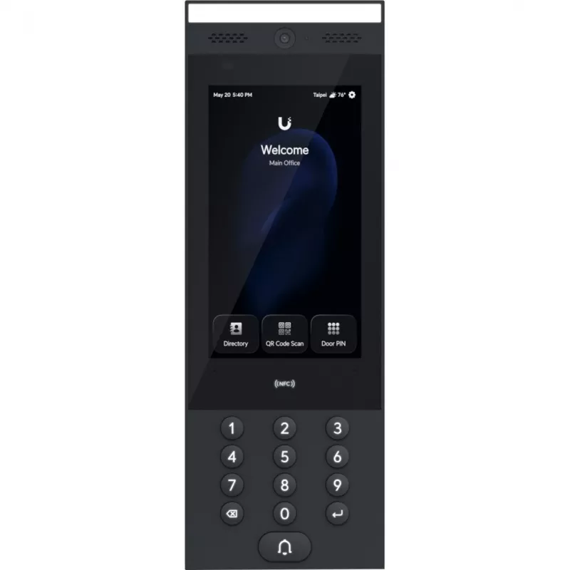Ubiquiti G3 Intercom – lauko/vidaus domofoninis terminalas su lietimui atspariu ekranu ir NFC palaikymu