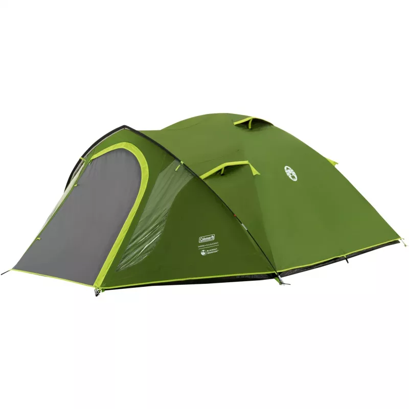 Coleman palapinė Dome Tent Darwin 4 Plus Blackout – 4 vietų tunelinė palapinė su prieškambariu, tamsiai žalia/šviesiai žalia