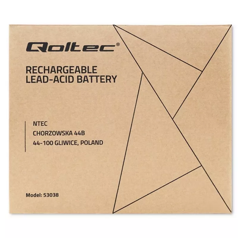 Qoltec 53038 AGM akumuliatorius | 12V | 100Ah | max 1200A