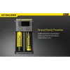 Baterijų kroviklis Nitecore NEW i2 — 2 angos, LiFePO4, Li-Ion, NiMH, 100–240 V, juodas