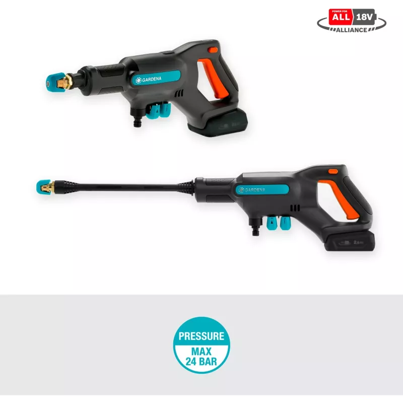 Bespėjis slėginis ploviklis Gardena AquaClean 24/18V P4A
