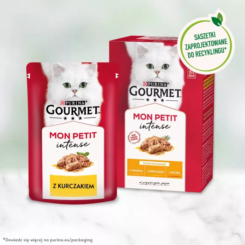 GOURMET Mon Petit Paukštienos mišinys - šlapias kačių ėdalas - 6 x 50 g