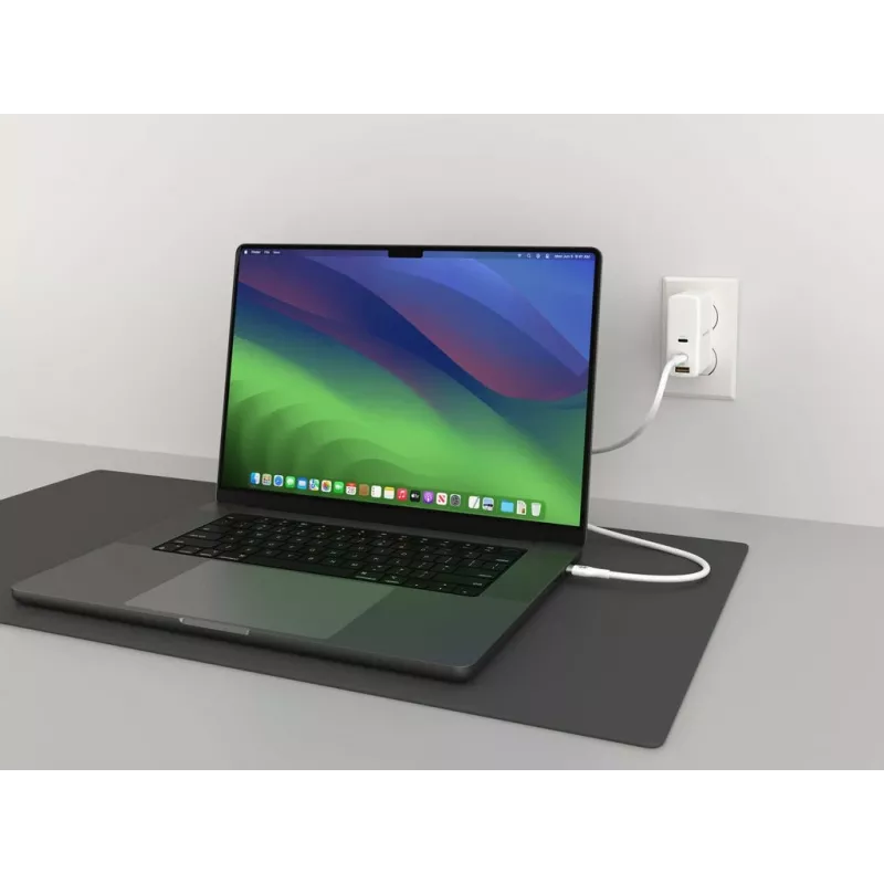 HYPER HyperJuice 240W Silikoninis USB-C į USB-C laidas (1 m) - Baltas