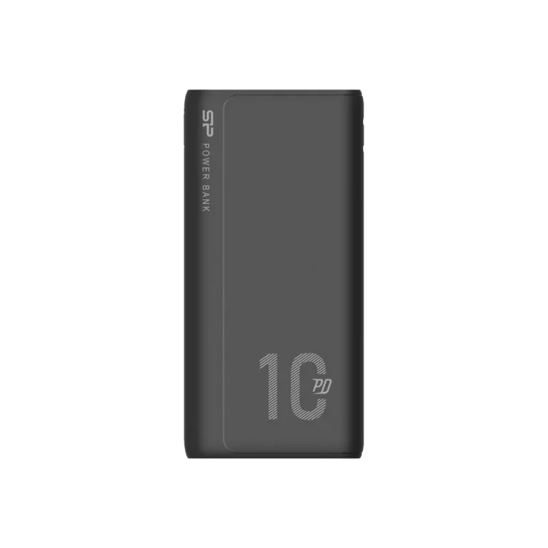 Nešiojamas įkroviklis Silicon Power QP15 10000 mAh, LiPo, 2x USB-A + 2x USB-C, Micro-USB įėjimas, juodas
