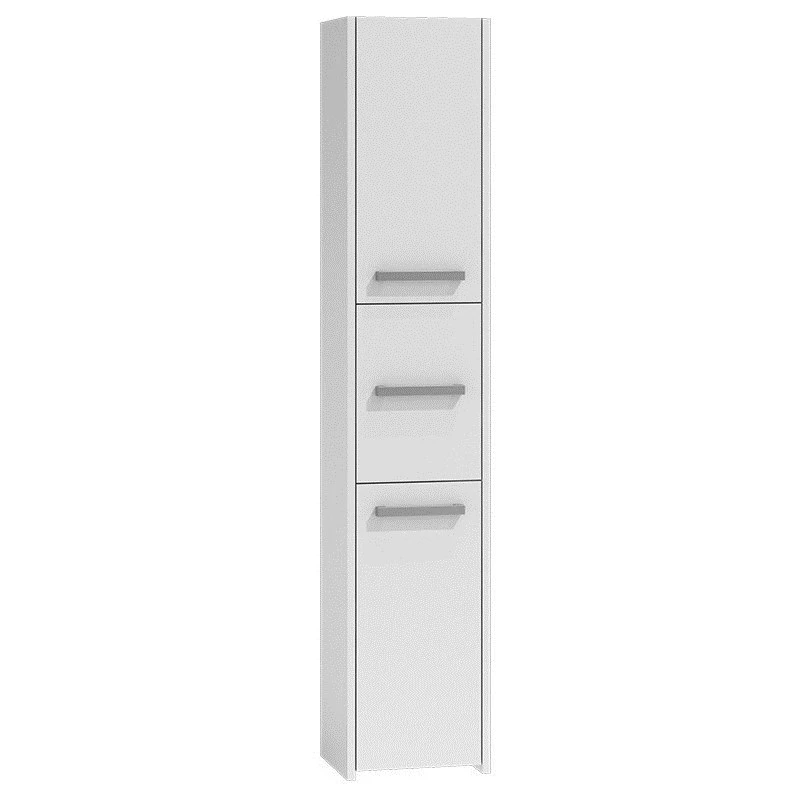 Laisvai pastatoma vonios spintelė S33 BIEL balta, 6 lentynų, 300×300×1700 mm